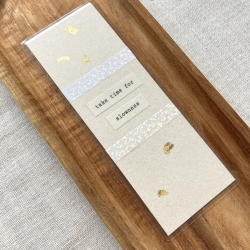 Lesezeichen • take time for slowness • beige gold Erholung