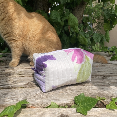 Kulturbeutel | Boxy Bag  | Blumen | Kosmetiktasche