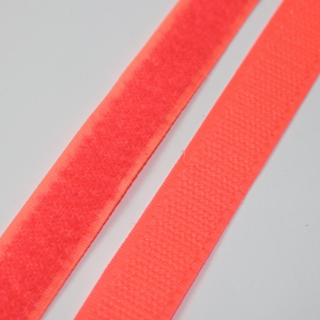 Klettband 20 mm neonorange neonpink HELL Klettverschluss