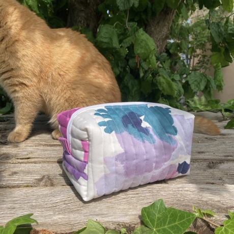 Kulturbeutel | Boxy Bag  | Blumen | Kosmetiktasche