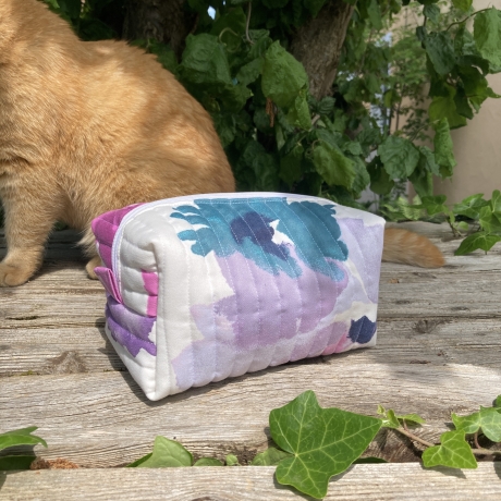 Kulturbeutel | Boxy Bag  | Blumen | Kosmetiktasche