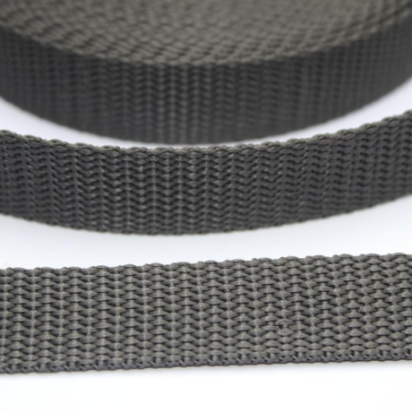 Gurtband 20 mm graphit 1,4 mm stark tief-dunkelgrau :)