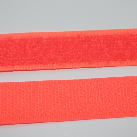 Klettband 20 mm neonorange neonpink HELL Klettverschluss