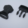 4x Steckverschluss 20 mm schwarz Kunststoff Steckschließer LE