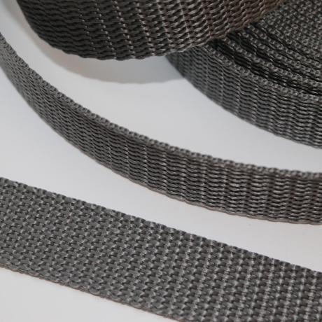 Gurtband 20 mm anthrazit 1,4 mm stark