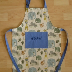 Kinderschürze-Elefant, Giraffe und Co / auf Wunsch personalisiert