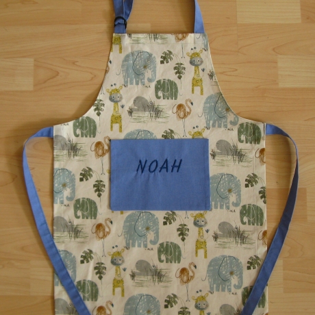 Kinderschürze-Elefant, Giraffe und Co / auf Wunsch personalisiert