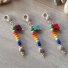 3er Set Charms mit Fisch und Kreuz / Bunt