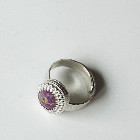 Bandring aus Silber „Lila Türkis“