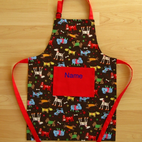 Kinderschürze - Hunde / auf Wunsch personalisiert