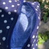 Kulturbeutel Boxy Bag Dunkelblau | Weiße Punkte | Aufbewahrung