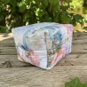 Kulturbeutel Boxy Bag | Aquarell-Blumen gesteppt | Kosmetiktasche