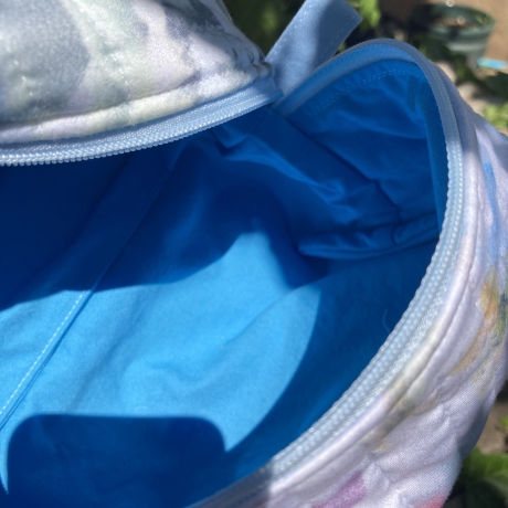 Kulturbeutel Boxy Bag | Aquarell-Blumen gesteppt | Kosmetiktasche