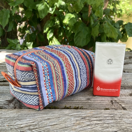 Kulturbeutel Boxy Bag Bunt gesteppt | Kosmetiktasche