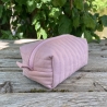 Kulturbeutel Boxy Bag Altrosa gesteppt | Kosmetiktasche 