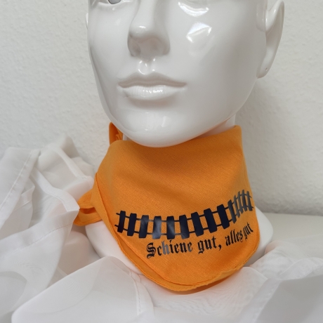 Halstuch Schiene gut, alles gut orange Eisenbahn