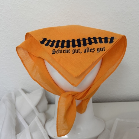 Halstuch Schiene gut, alles gut orange Eisenbahn