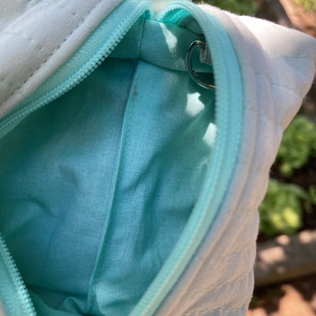 Mini Boxy Pastellmint gesteppt | Schlüsselanhänger 