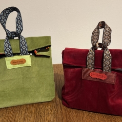 Lunch Bag, Frühstücksbeutel, Brotbeutel, Cord, 2 Farben