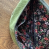 Bauchtasche, Hüfttasche aus grünem Feincord, Innenfach mit RV 