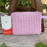 Gestepptes Täschchen rosa | Upcycling | Aufbewahrung 