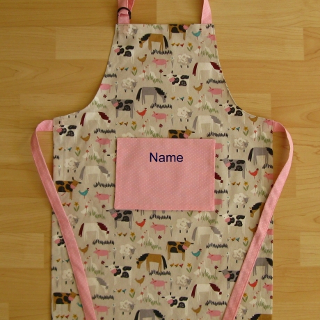 Kinderschürze-Bauernhof/Bauernhoftiere /auf Wunsch personalisiert
