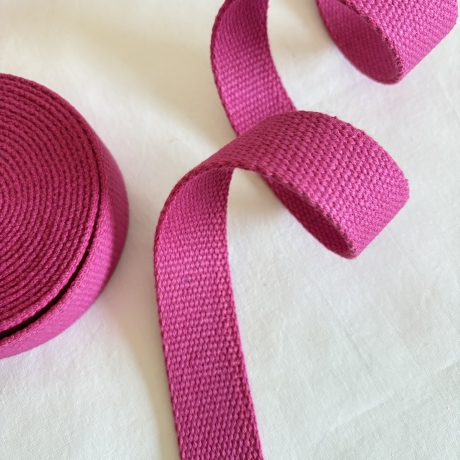 Baumwoll Gurtband 30 mm nachhaltig recycelt – pink RE