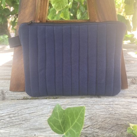 Gestepptes Täschchen | Jeans Upcycling | Blau | Taschenorganizer