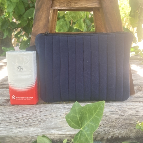 Gestepptes Täschchen | Jeans Upcycling | Blau | Taschenorganizer