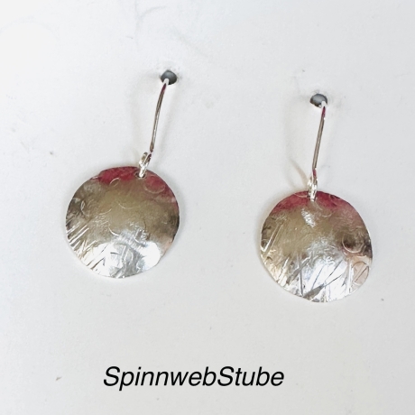 Hängeohrringe aus Silber „Disc“