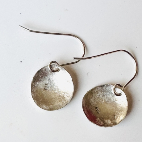 Hängeohrringe aus Silber „Disc“