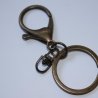 Schlüsselring mit Karabinerhaken und Wirbel altmessing LETZTER
