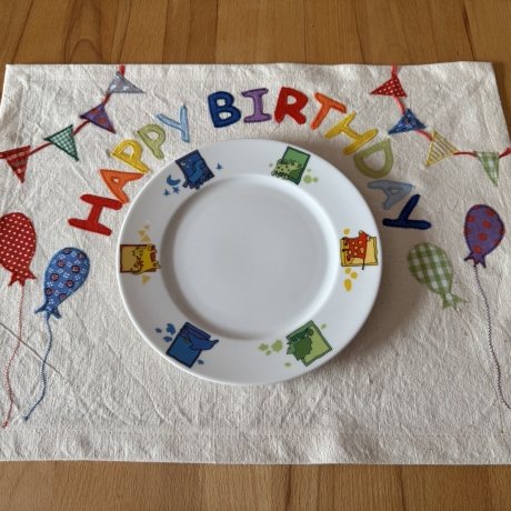 Personalisierbares Tischset *HAPPY BIRTHDAY* Geburtstag, 35x45cm 