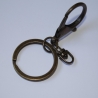 Schlüsselring mit Karabinerhaken und Wirbel altmessing LETZTER