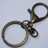 Schlüsselring mit Karabinerhaken und Wirbel altmessing LETZTER