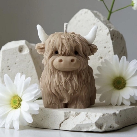Highland Cow Kerze Geschenk  süße Kuh Kerze handgemacht – Geschen