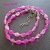 Glaskette pink Perlen Glas Kette kurz Perlenkette