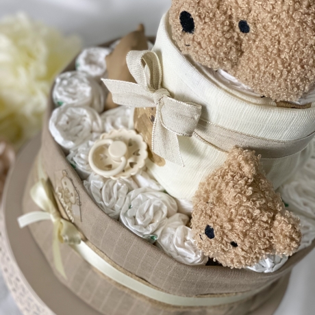 Windeltorte Bärchen neutral für Mädchen und Jungen