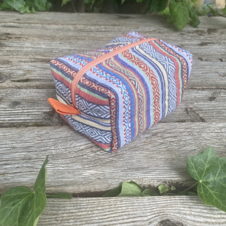 Kulturbeutel Boxy Bag Bunt gesteppt | Kosmetiktasche