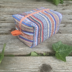 Kulturbeutel Boxy Bag Bunt gesteppt | Kosmetiktasche