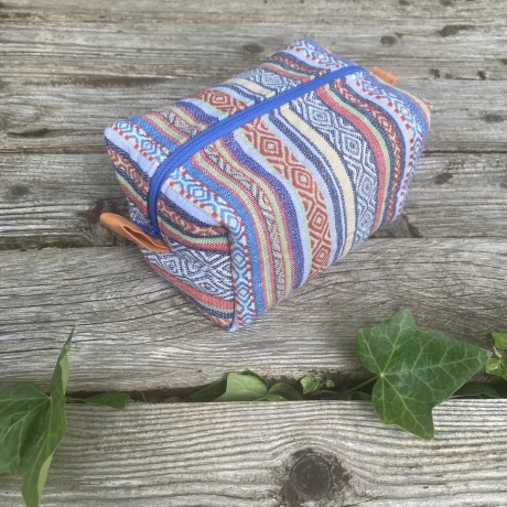 Kulturbeutel Boxy Bag Bunt gesteppt | Kosmetiktasche