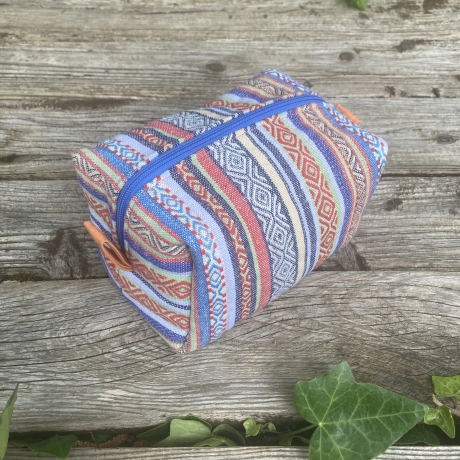 Kulturbeutel Boxy Bag Bunt gesteppt | Kosmetiktasche
