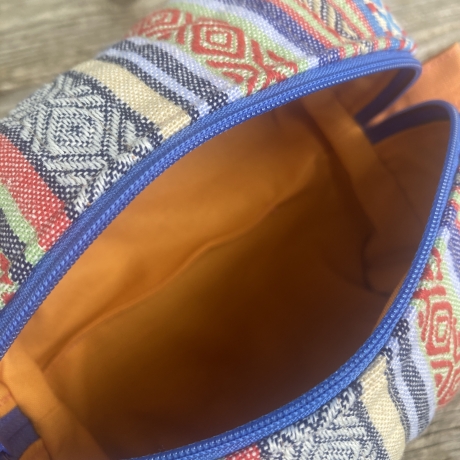 Kulturbeutel Boxy Bag Bunt gesteppt | Kosmetiktasche