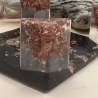 Handmade Untersetzer-Set aus Epoxidharz mit Halterung  Hexagon
