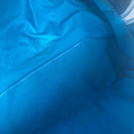 Kulturbeutel Boxy Bag | Katzen Hellblau gesteppt | Kosmetiktasche