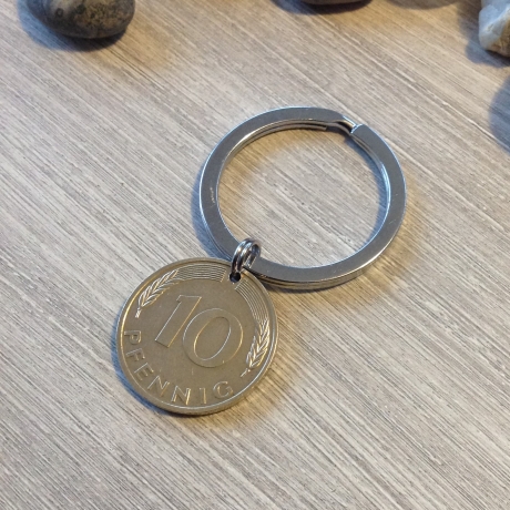 Schlüsselanhänger Groschen / Tacken / 10 Pfennig