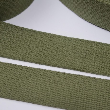 Gurtband Baumwolle 30 mm grün rustikal oliv khaki