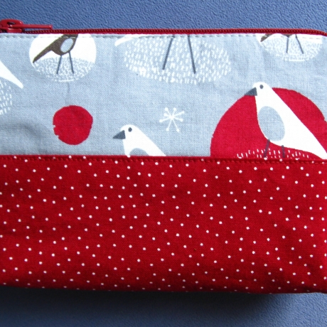 Kosmetiktäschchen, Schminktäschchen, bestickt