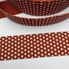 Gurtband 30 mm braun weiß Punkte Dots 1 mm stark