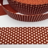 Gurtband 30 mm braun weiß Punkte Dots 1 mm stark